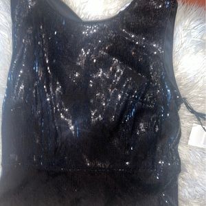 Calvin Klein sequin zip back tank top style